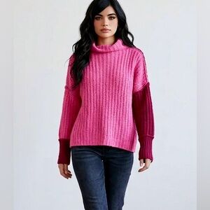 EUC We The Free- Free People Colorblock Ribbed
Sweater Oversized
Boho Sz S